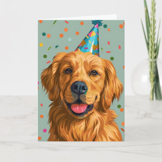 Carte de voeux Golden Retriever (Devant)