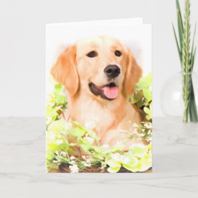Carte de voeux Golden Retriever (Devant)