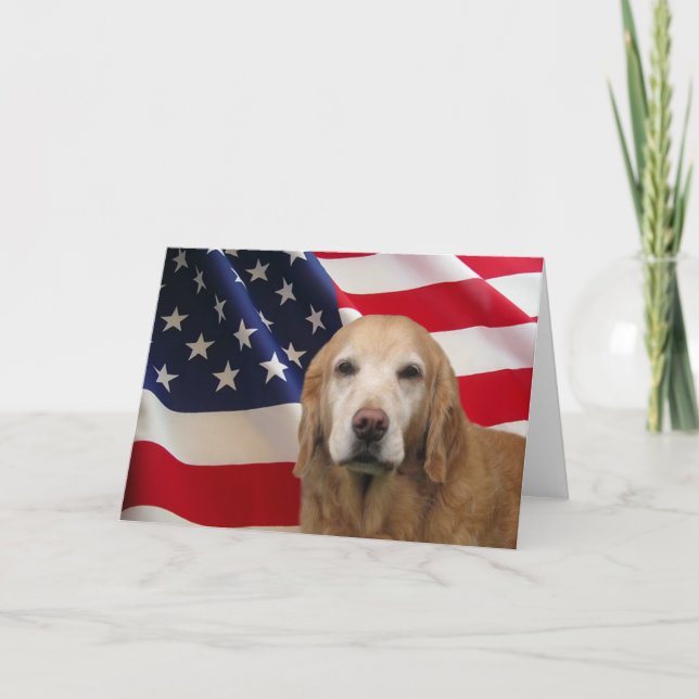 Carte de voeux Golden Retriever (Devant)