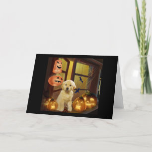Carte de voeux Golden Retriever BOO Halloween