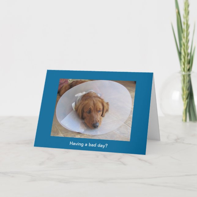 Carte de voeux Golden Retriever Cone (Devant)