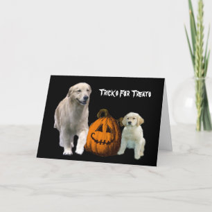 Carte de voeux Golden Retriever Halloween