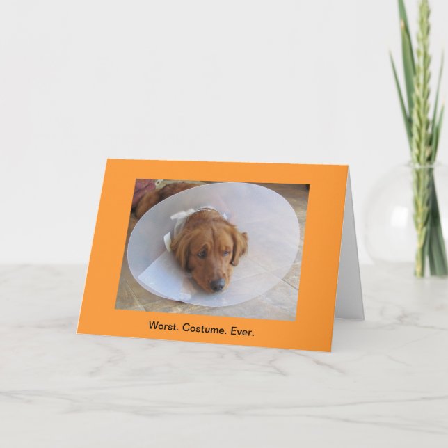 Carte de voeux Golden Retriever Halloween Cone (Devant)