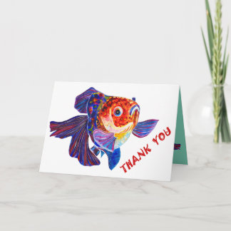 Carte de voeux Goldfish design "merci"