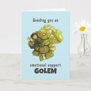 Carte de voeux Golem du support émotionnel