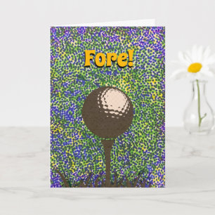 Carte de voeux - Golf Ball on Tee