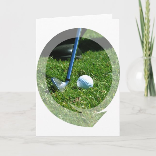 Carte de voeux Golf Putt (Devant)