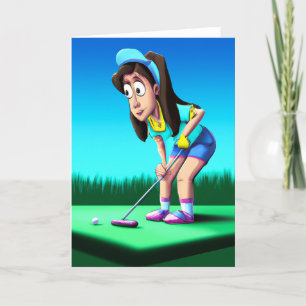 Carte de voeux Golf Putting