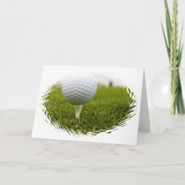Carte de voeux Golf Tee Design (Devant)