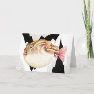 Carte de voeux gonflée de Pufferfish