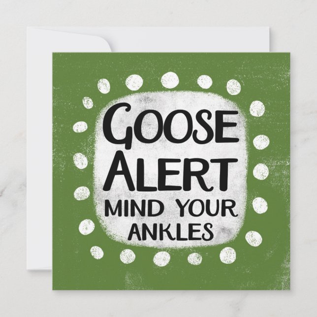 Carte de voeux Goose Alert (Devant)