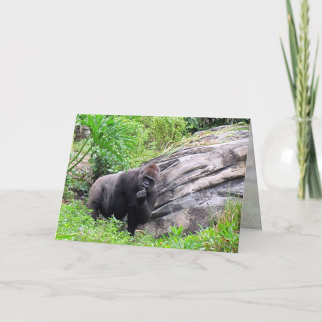 Carte de voeux Gorilla (Devant)