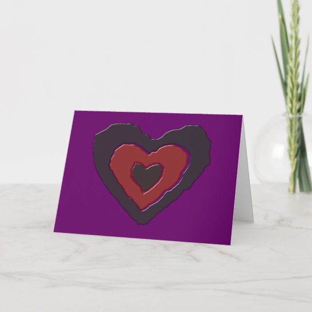 Carte de vœux gothique cœur qui fond (Devant)