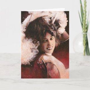 Carte de voeux gothique victorienne de Madame de