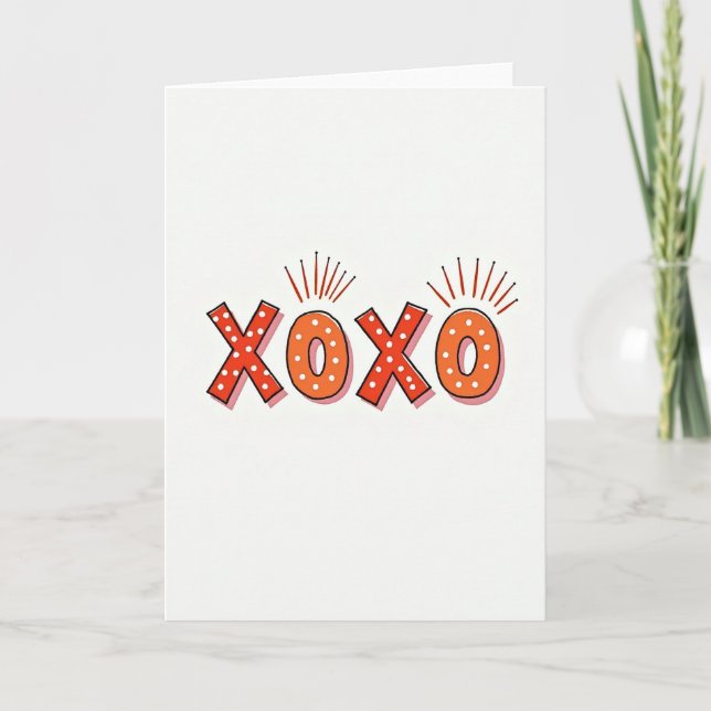 Carte de vœux graphique Xoxo Love (Devant)