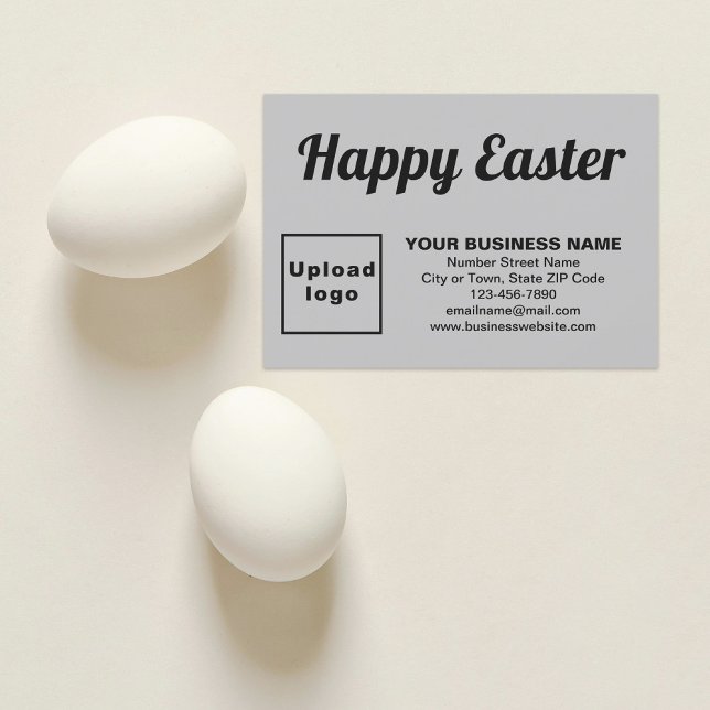 Carte de voeux Gray Pâques Business Flat (Gray Easter business flat greeting card)