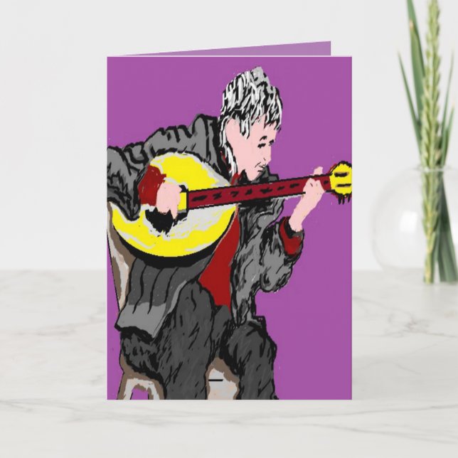 Carte de vœux grecque / Joyeux Anniversaire - Χρόν (Devant)