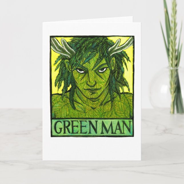 Carte de voeux Green Man (Devant)