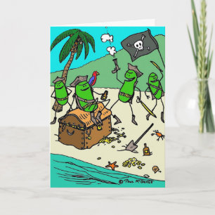 Carte de voeux Green Weenii "Pirate Party"