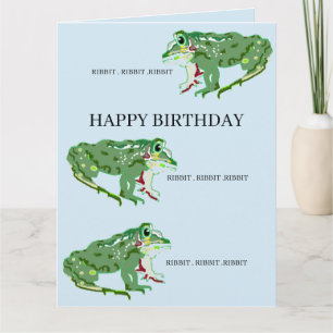 Carte de voeux : Grenouille d'anniversaire pour en