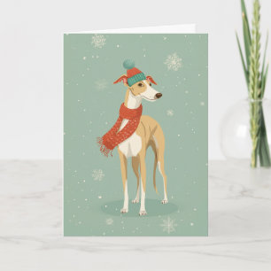 Carte de vœux Greyhound pour les fêtes