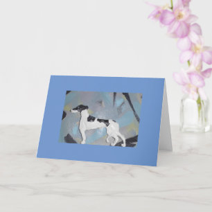 Carte de voeux Greyhound vierge