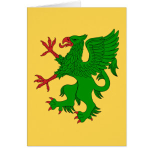 Carte de voeux Griffin Rampant Vert
