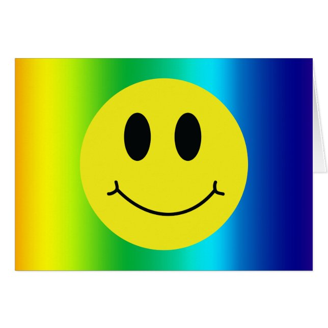 Carte de voeux Grinning Face Classic Gradient (Devant horizontal)