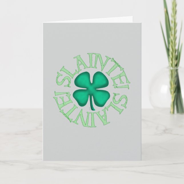carte de vœux grise Slainte (Devant)