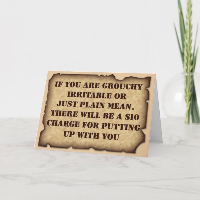 Carte de voeux grognonne (Devant)