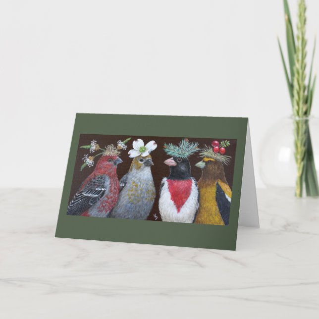 Carte de voeux Grosbeak Party (Devant)