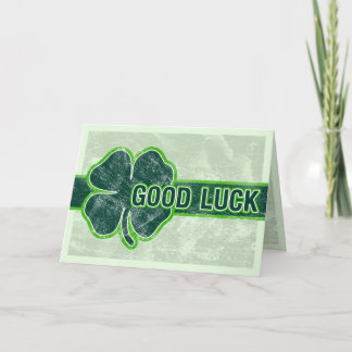 Carte de voeux grunge de shamrock de bonne chance