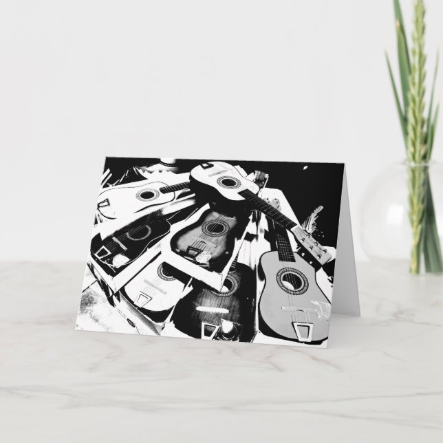 Carte de voeux guitare - 001 (Devant)