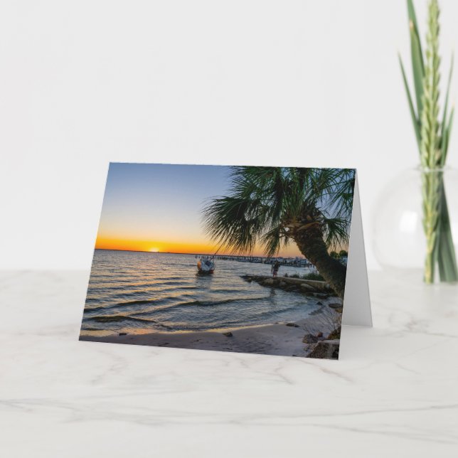 Carte de voeux Gulf Breeze Florida Sunset (Devant)