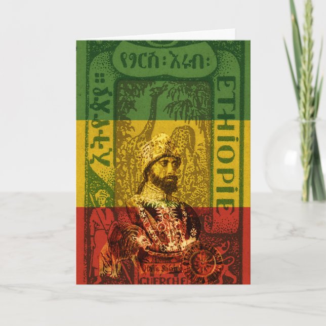 Carte de voeux Haile Selassie (Devant)