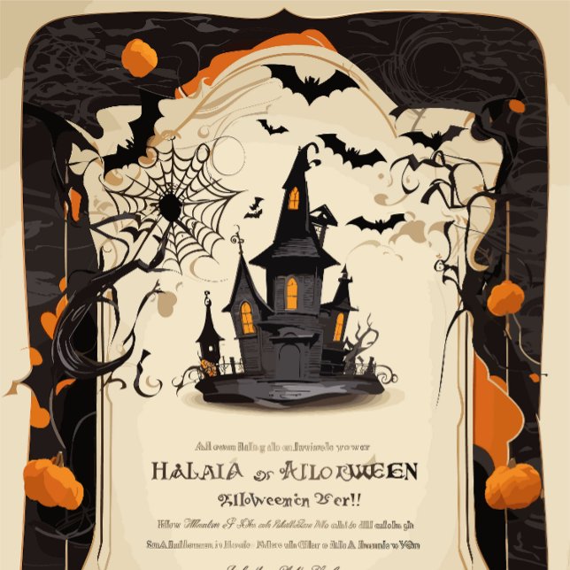 Carte de voeux Halloween (Halloween Invitation Card)