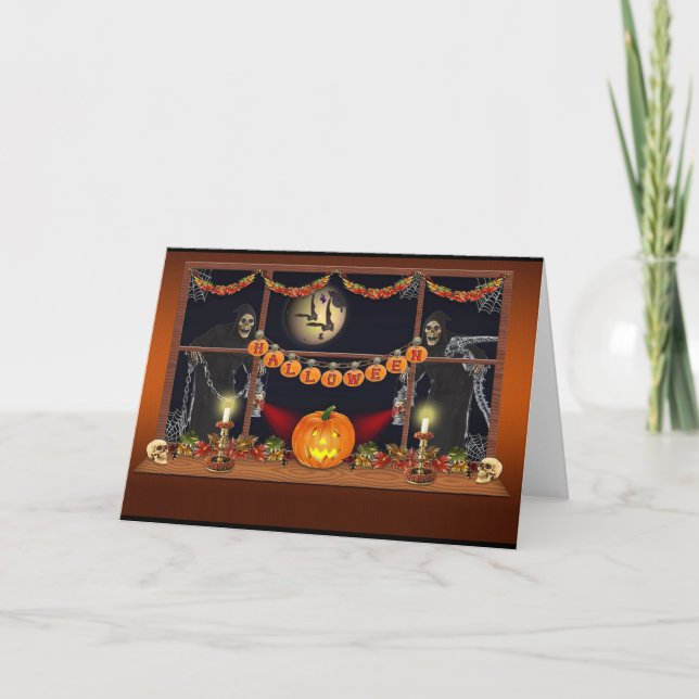 Carte de voeux Halloween (Devant)