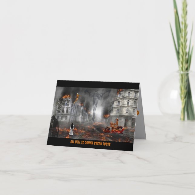 Carte de vœux Halloween Armageddon  (Devant)