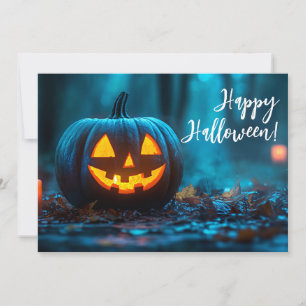 Carte de vœux Halloween Citrouilles de Nuit