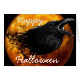 Carte de voeux Halloween/Crow
