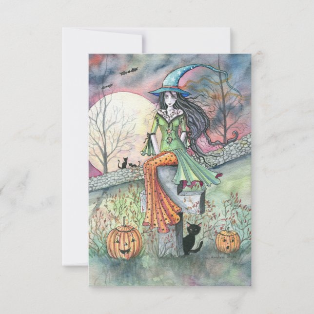 Carte de vœux Halloween Frisson d'octobre (Devant)