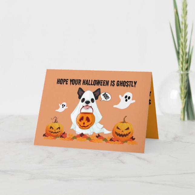 Carte de voeux Halloween Ghoost (Devant)