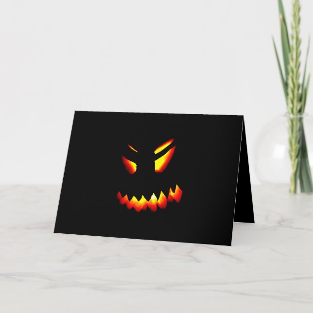 Carte de voeux Halloween Jack-O-Lantern (Devant)