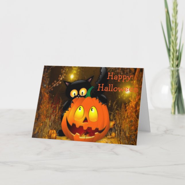 Carte de voeux Halloween/Jack-o-lantern (Devant)