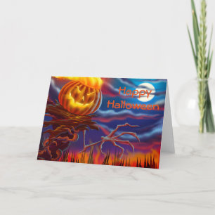Carte de voeux Halloween/Jack-o-lantern