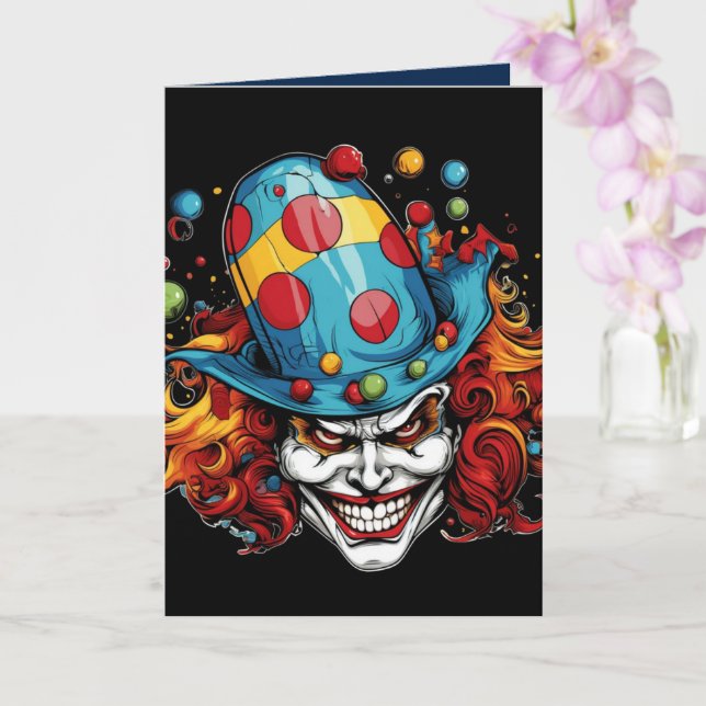 Carte de voeux Halloween/Joker (Orchidée)