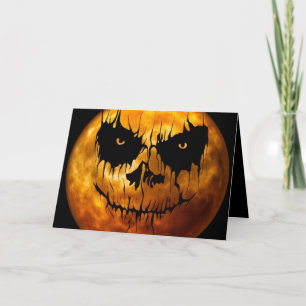 Carte de voeux Halloween/Lune