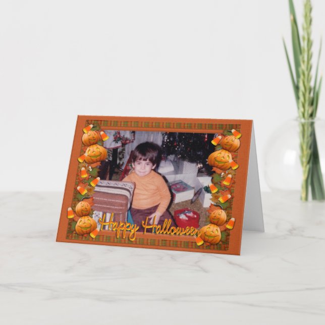 Carte de voeux Halloween mignonne pour photo (Devant)