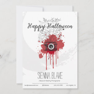 Carte de vœux Halloween minimaliste pour photograp