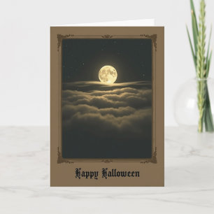 Carte de voeux Halloween Nuages Heureux